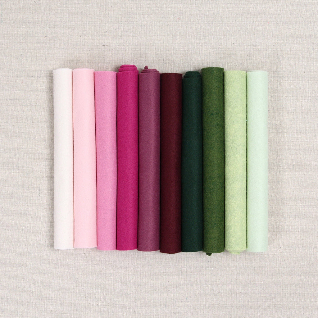 Wool Felt Sheets, Cranberry Christmas