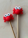 Knitting Needle Point Protectors - 3D Crab