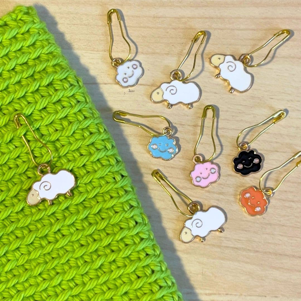 Counting Sheep Stitch Markers - Set of 8