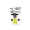 Not Now I'm Counting Crocheting Sheep Vinyl Sticker