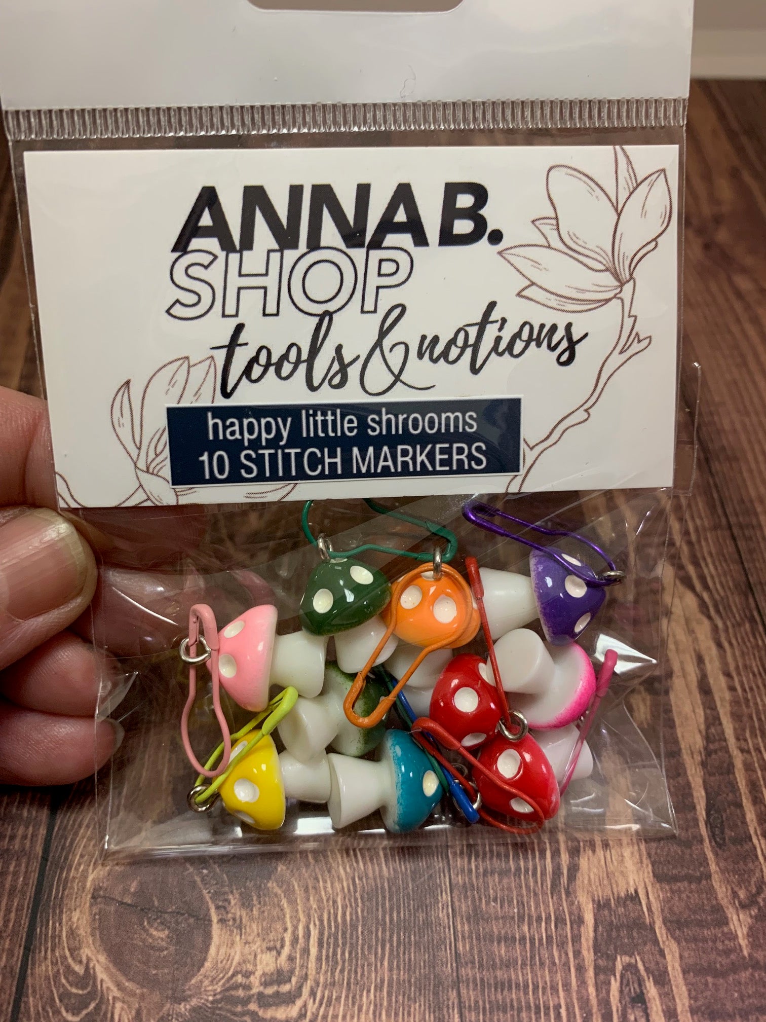 Stitch Markers - Happy Little Shrooms