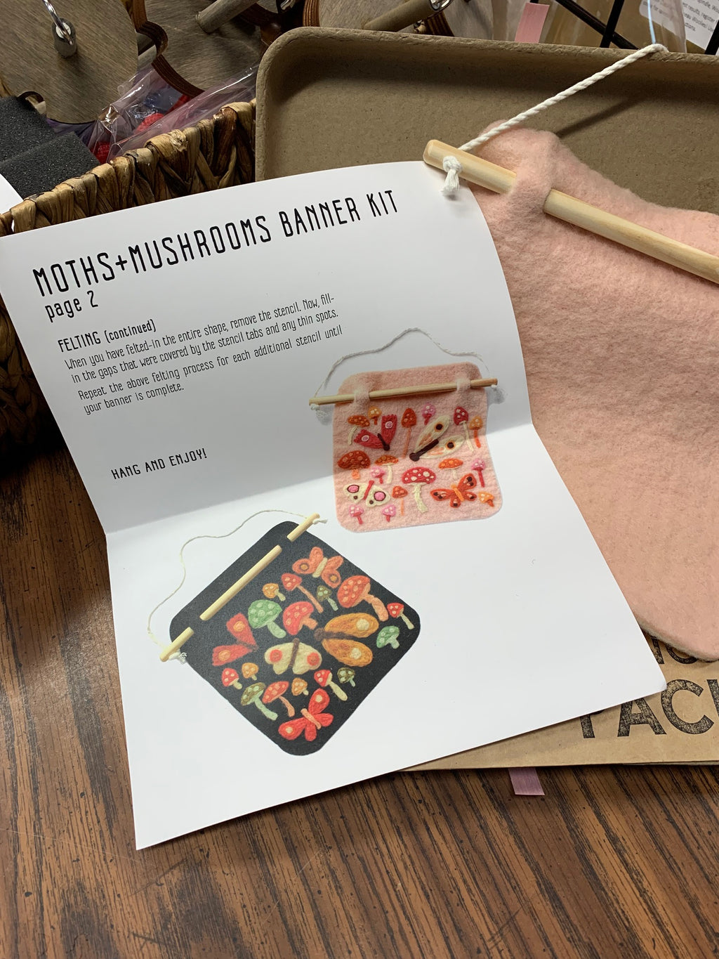 Moths and Mushroom Wall Hanging