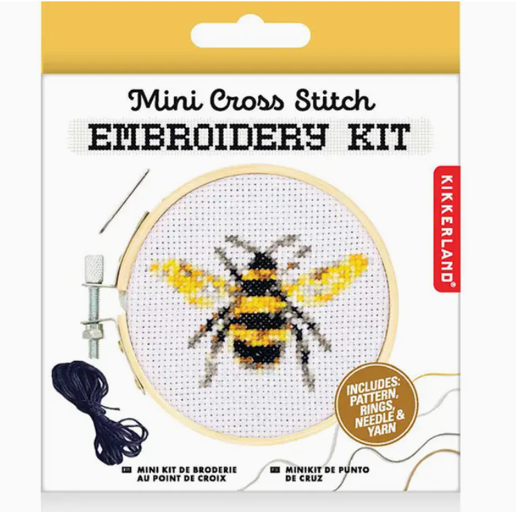 Bee Mini Cross Stitch Embroidery