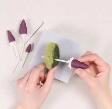 Mushroom Needle Felting Kit - Purple