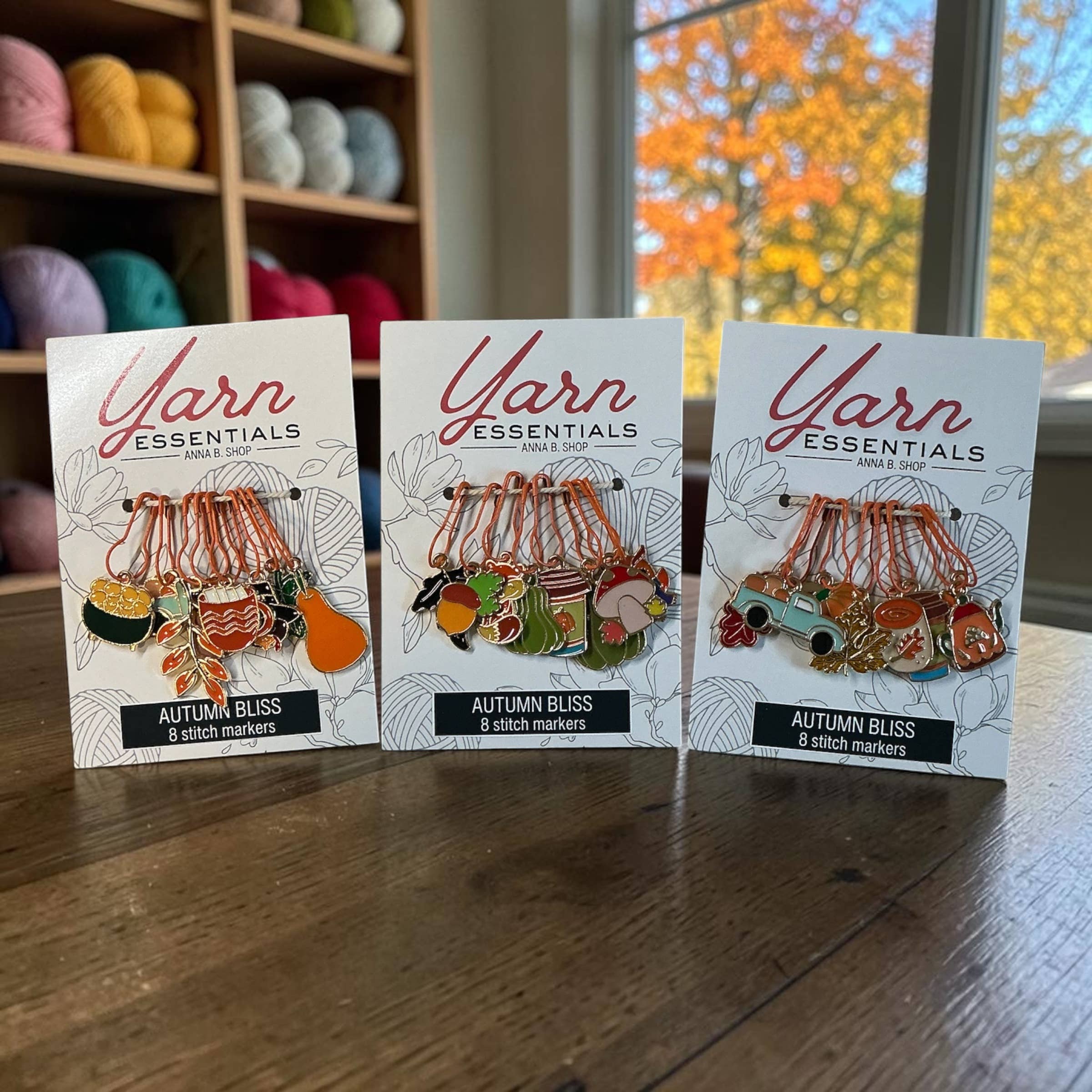 Autumn Bliss Stitch Markers - Set o 8