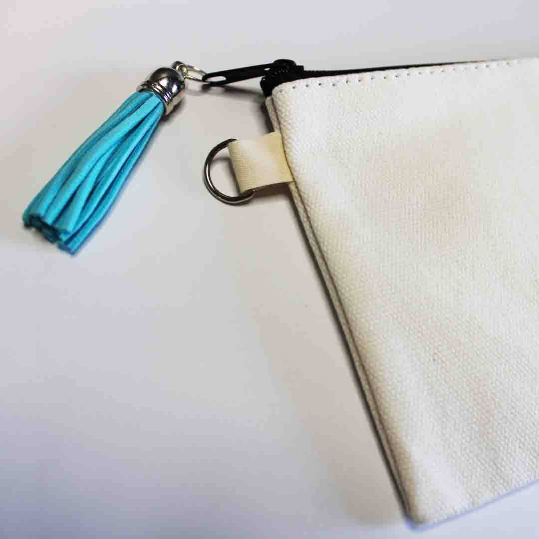 Love Crochet and Knitting Small Canvas Pouch Bag, Custom