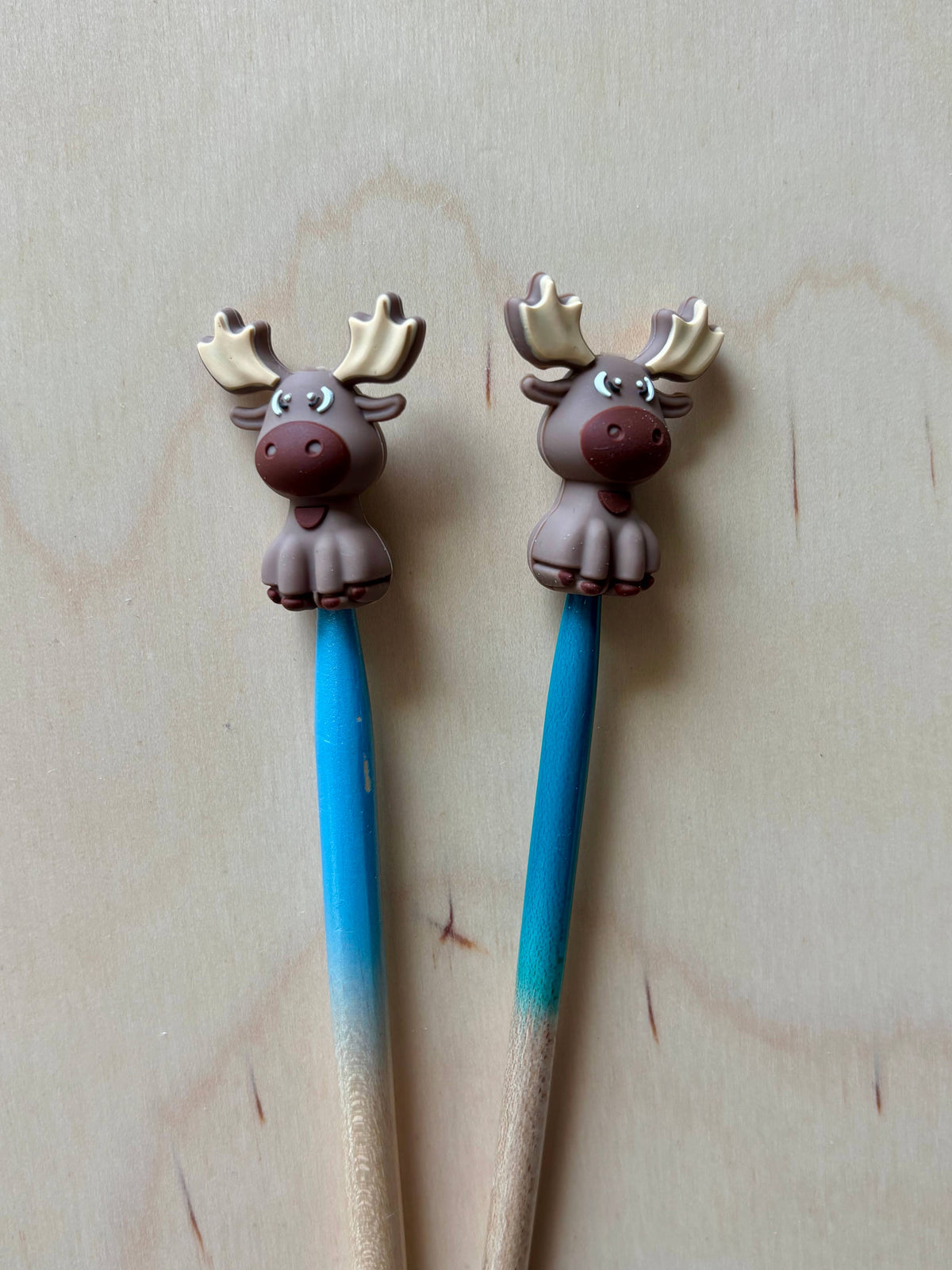 3D Moose Elk Knitting Needle Point Protectors Forest Animals